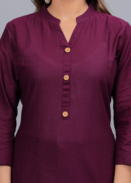Cotton Kurti with Traditional Sleeves for Women