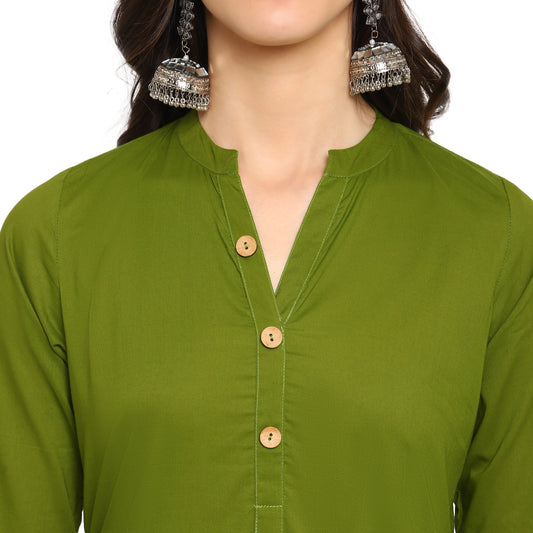 Cotton Kurti with Traditional Sleeves for Women