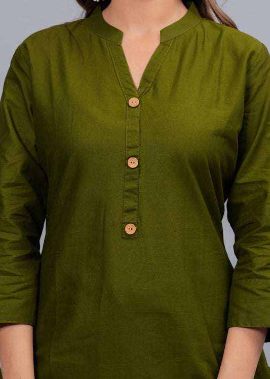 Cotton Kurti with Traditional Sleeves for Women