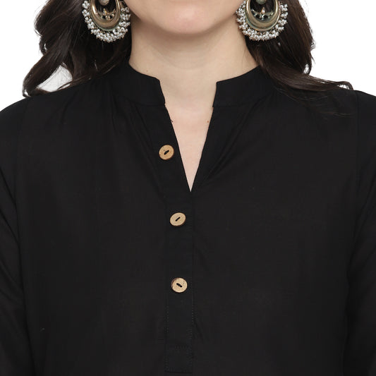 Cotton Kurti with Traditional Sleeves for Women