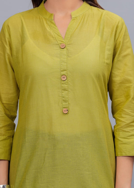 Cotton Kurti with Traditional Sleeves for Women