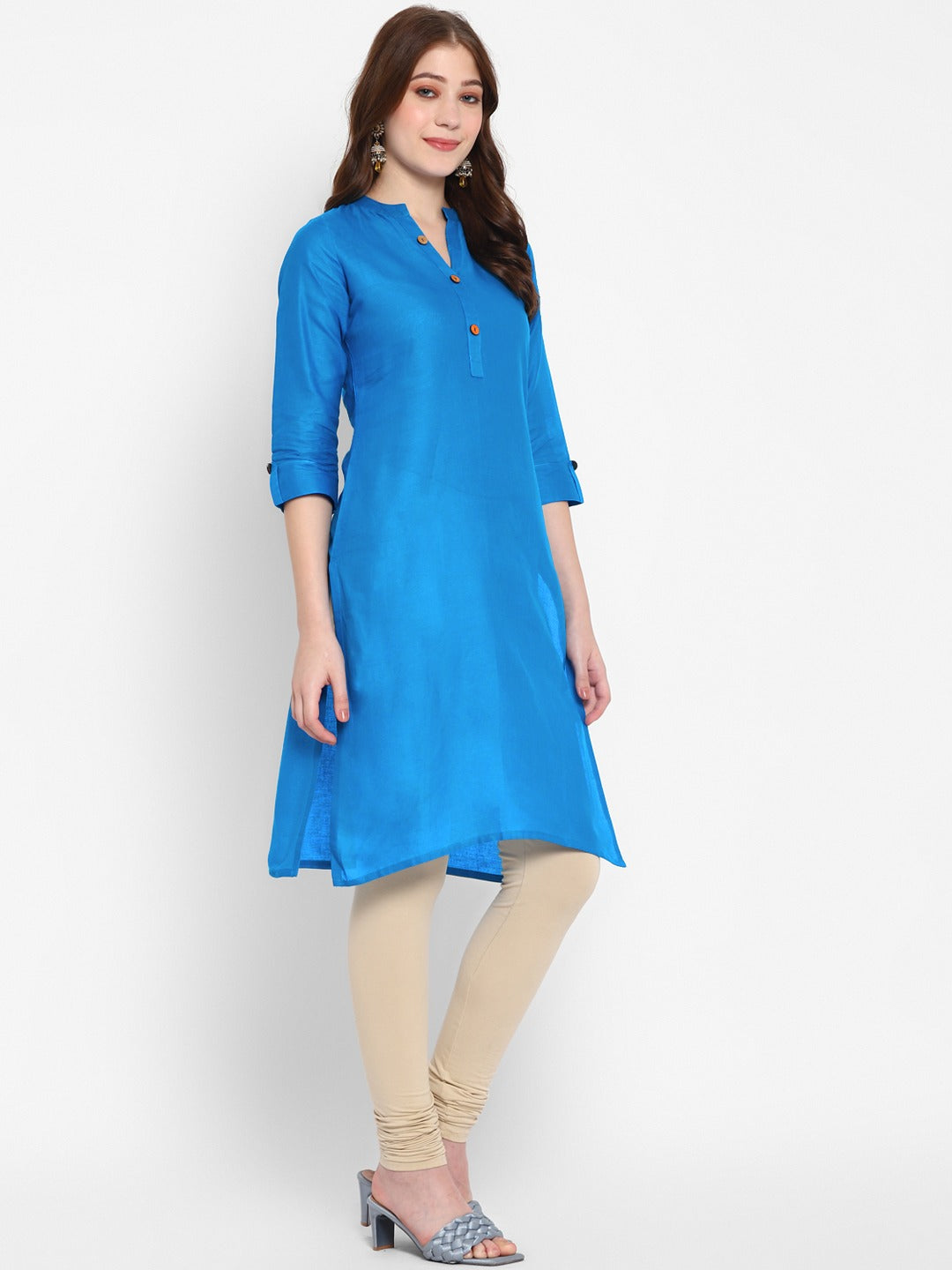 Cotton Kurti with Traditional Sleeves for Women