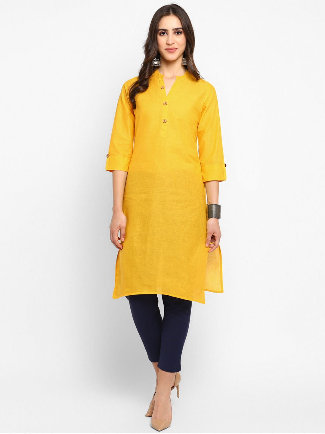 Cotton Kurti with Traditional Sleeves for Women