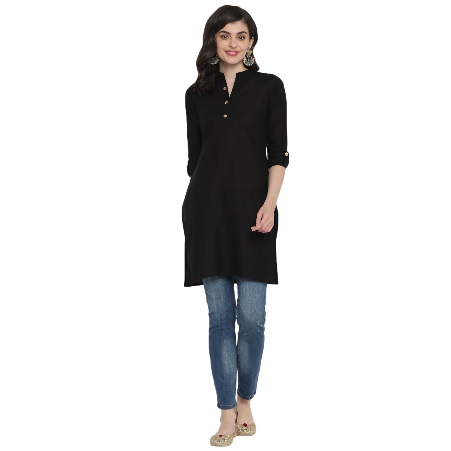 Cotton Kurti with Traditional Sleeves for Women