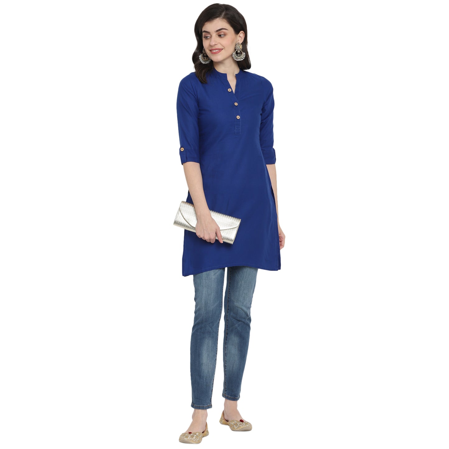 Cotton Kurti with Traditional Sleeves for Women