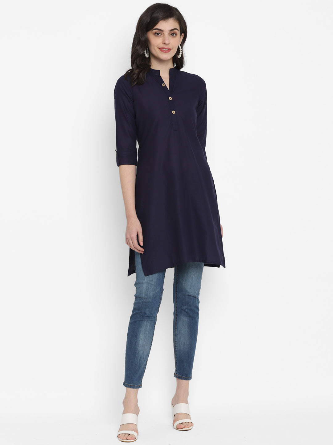 Cotton Kurti with Traditional Sleeves for Women