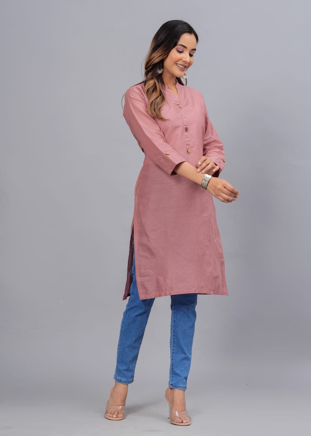 Cotton Kurti with Traditional Sleeves for Women