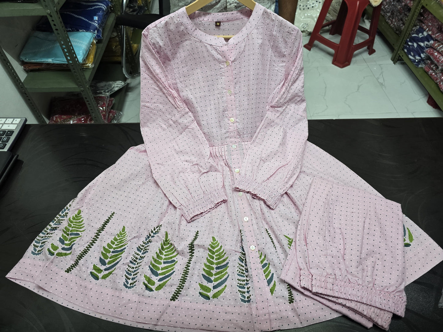 Cotton Polka Dot Printed Coord Set for Women