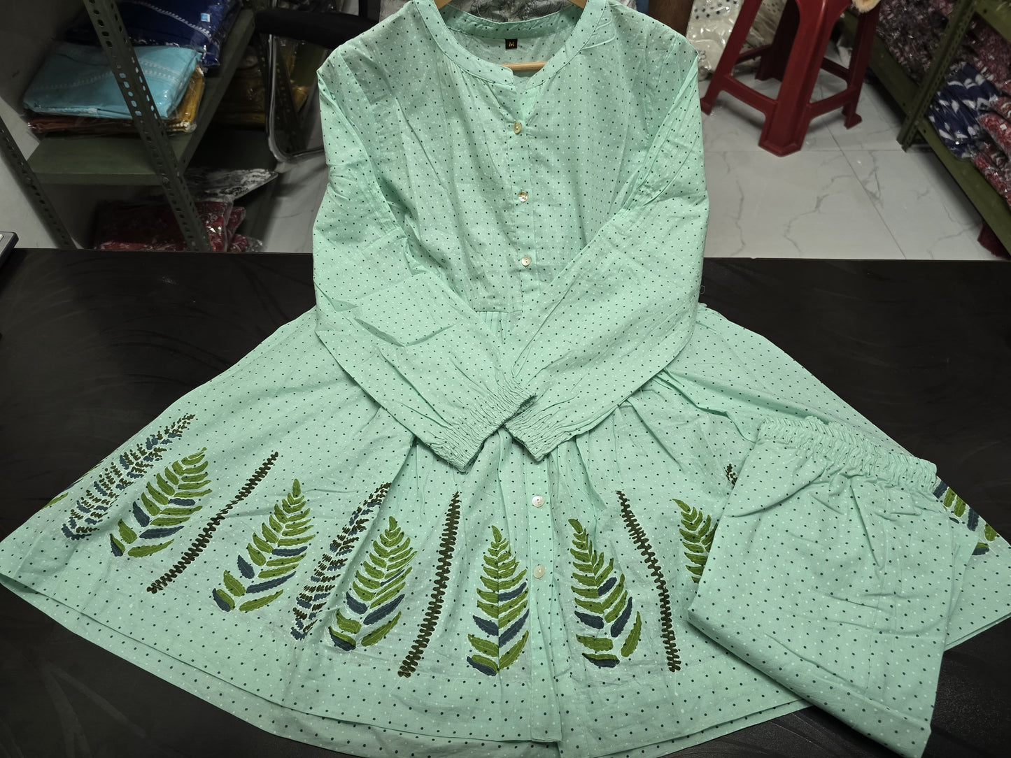 Cotton Polka Dot Printed Coord Set for Women