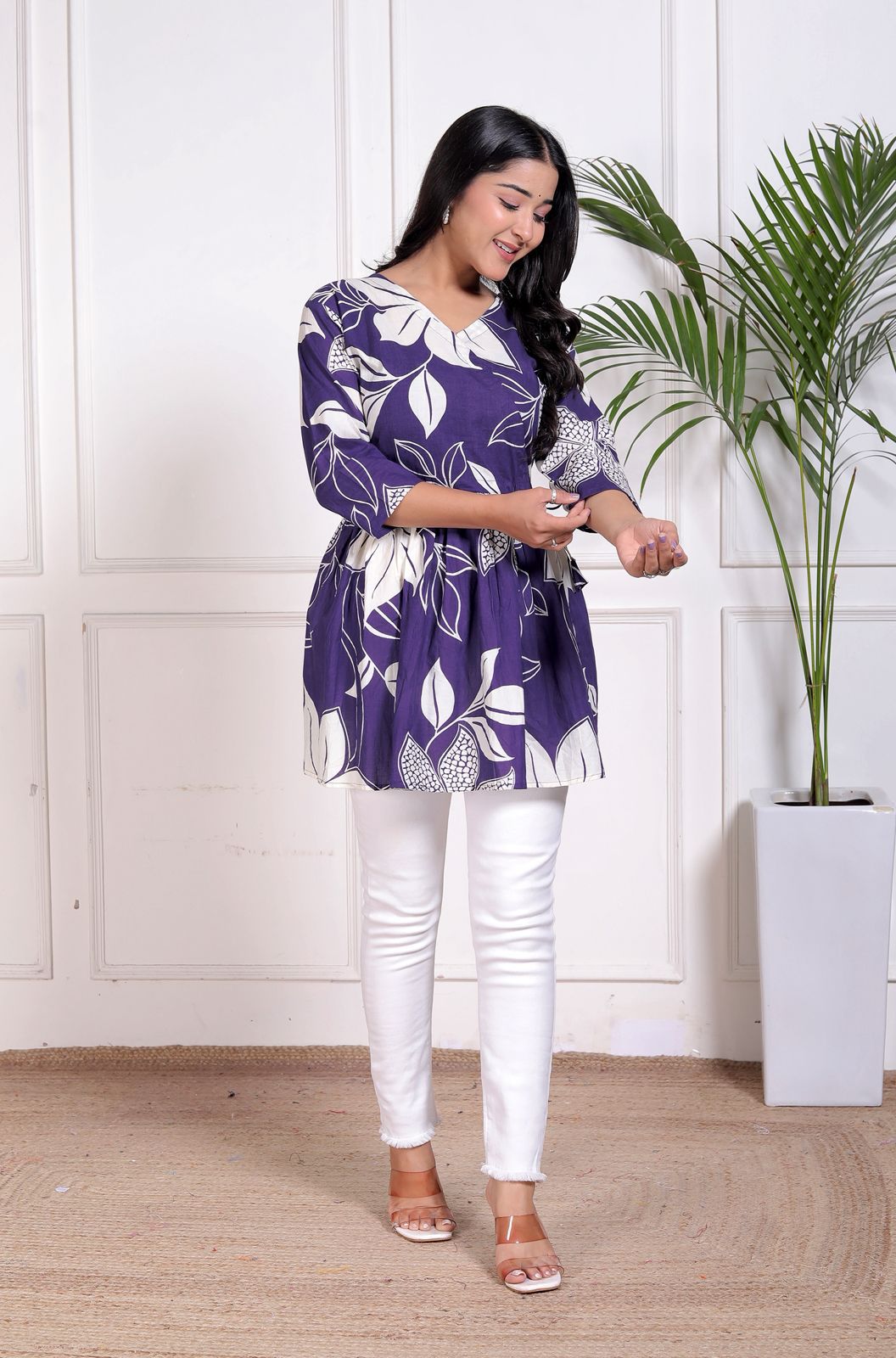 Cotton Top with Stretchable Dori for Women