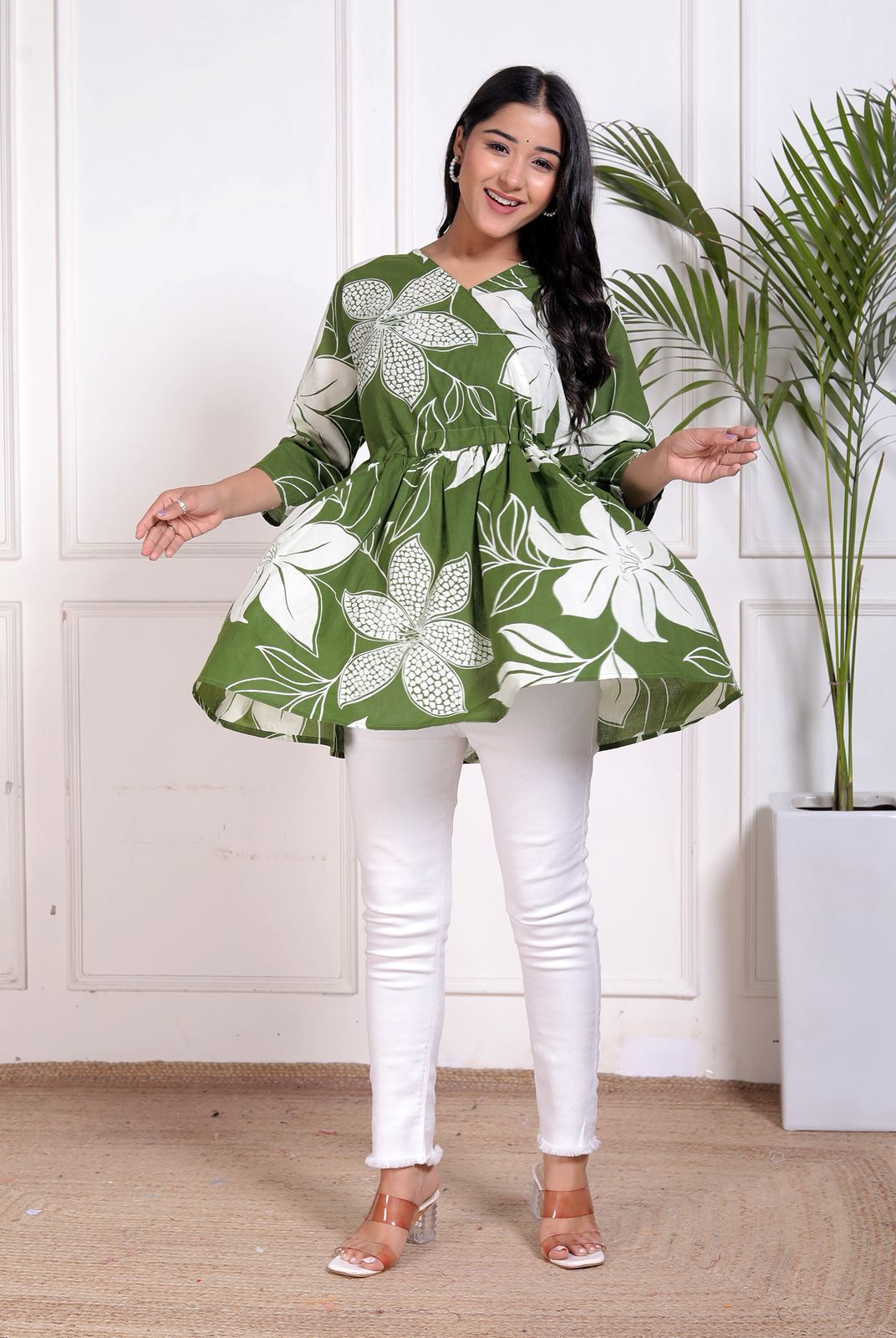 Cotton Top with Stretchable Dori for Women