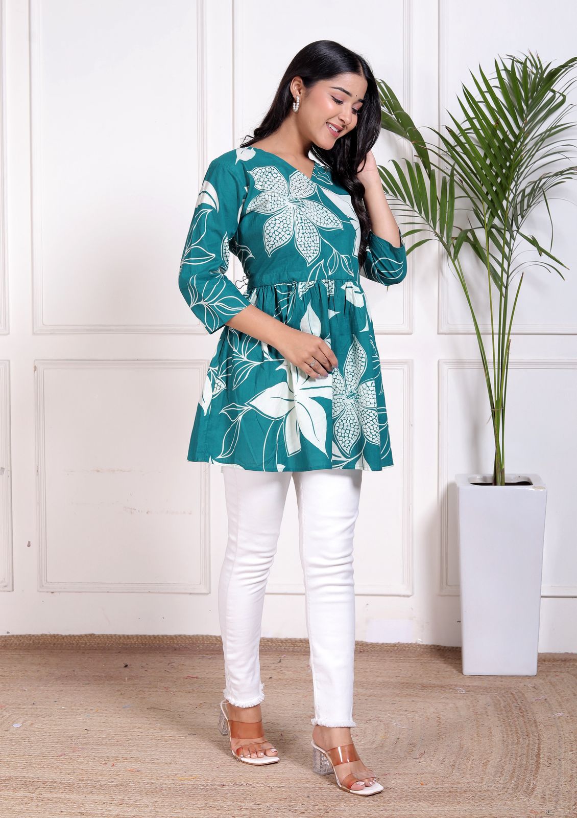 Cotton Top with Stretchable Dori for Women