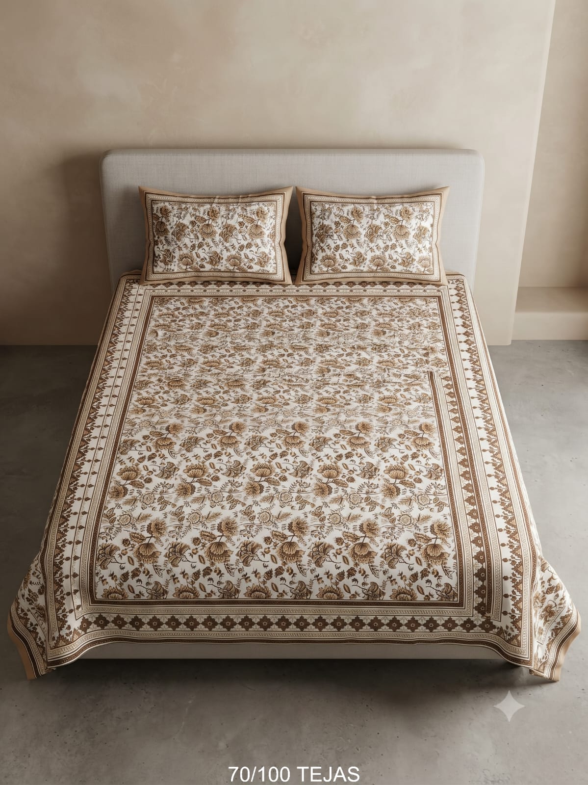 Cotton Viscose Blend Bedsheet with 2 Pillow Covers