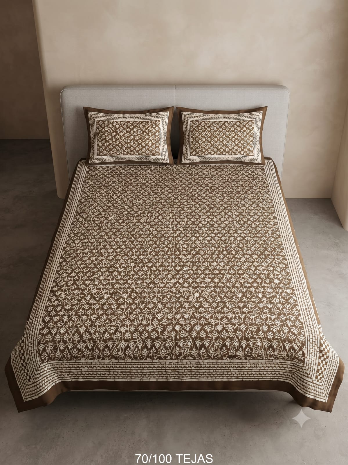 Cotton Viscose Blend Bedsheet with 2 Pillow Covers
