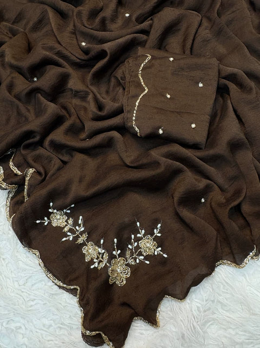 Crush Rangoli Saree with 3 Butta Work Design