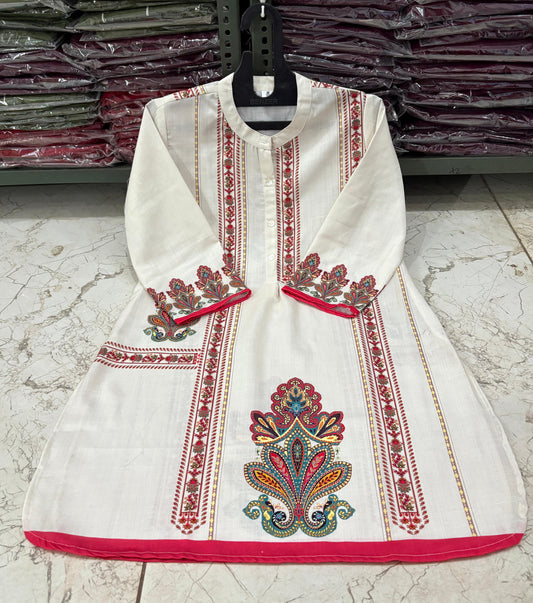 Digital Print Cotton Linen Co-ord Set (Top 33")