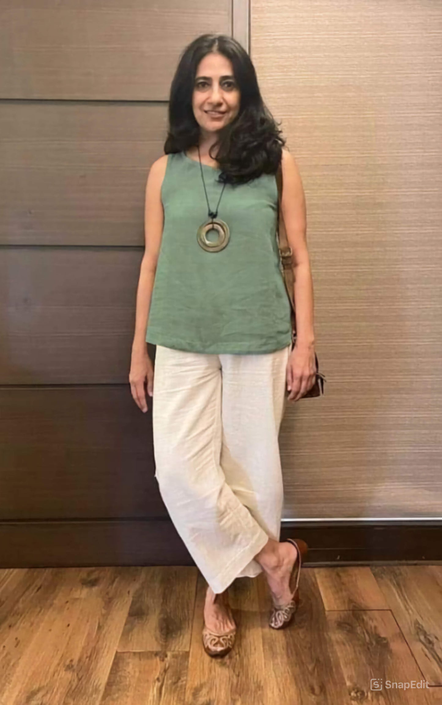 Cotton Flex Top with Cotton Slub Palazzo Pant (2 Pockets)