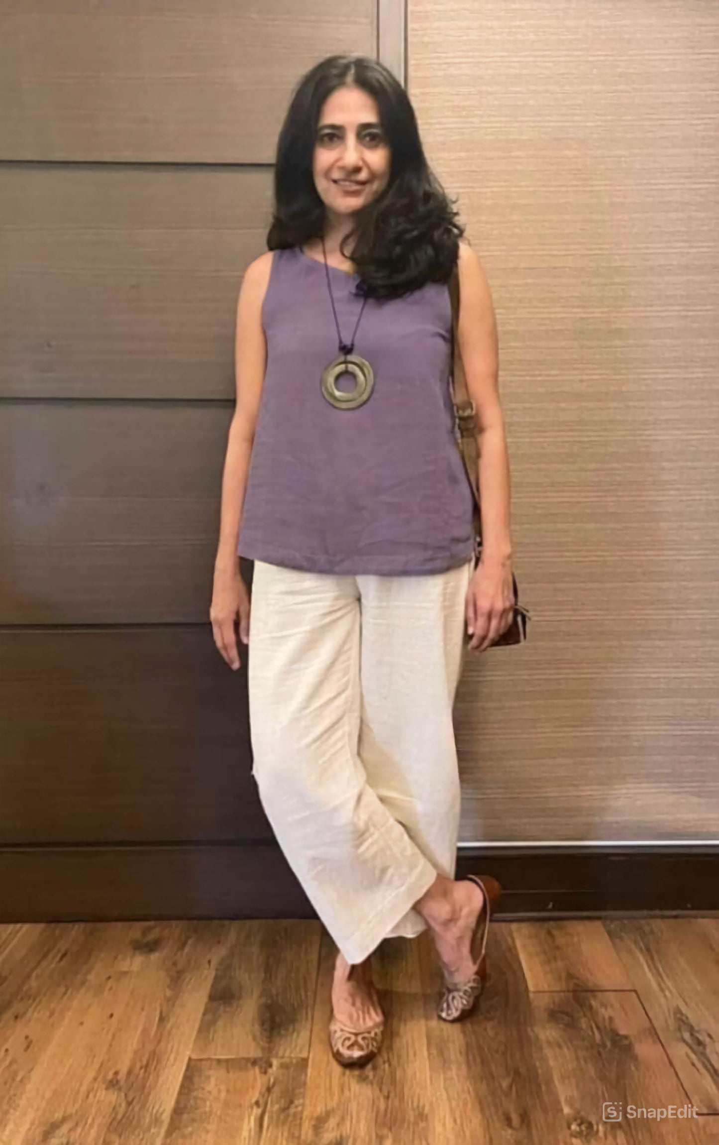 Cotton Flex Top with Cotton Slub Palazzo Pant (2 Pockets)