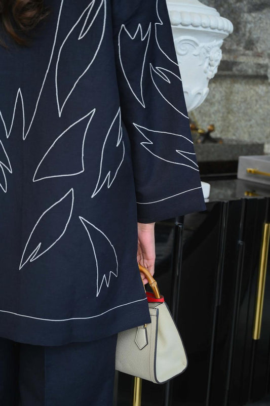 Embroidered Cotton Coord Set for Women | Two-Piece Outfit with Pant