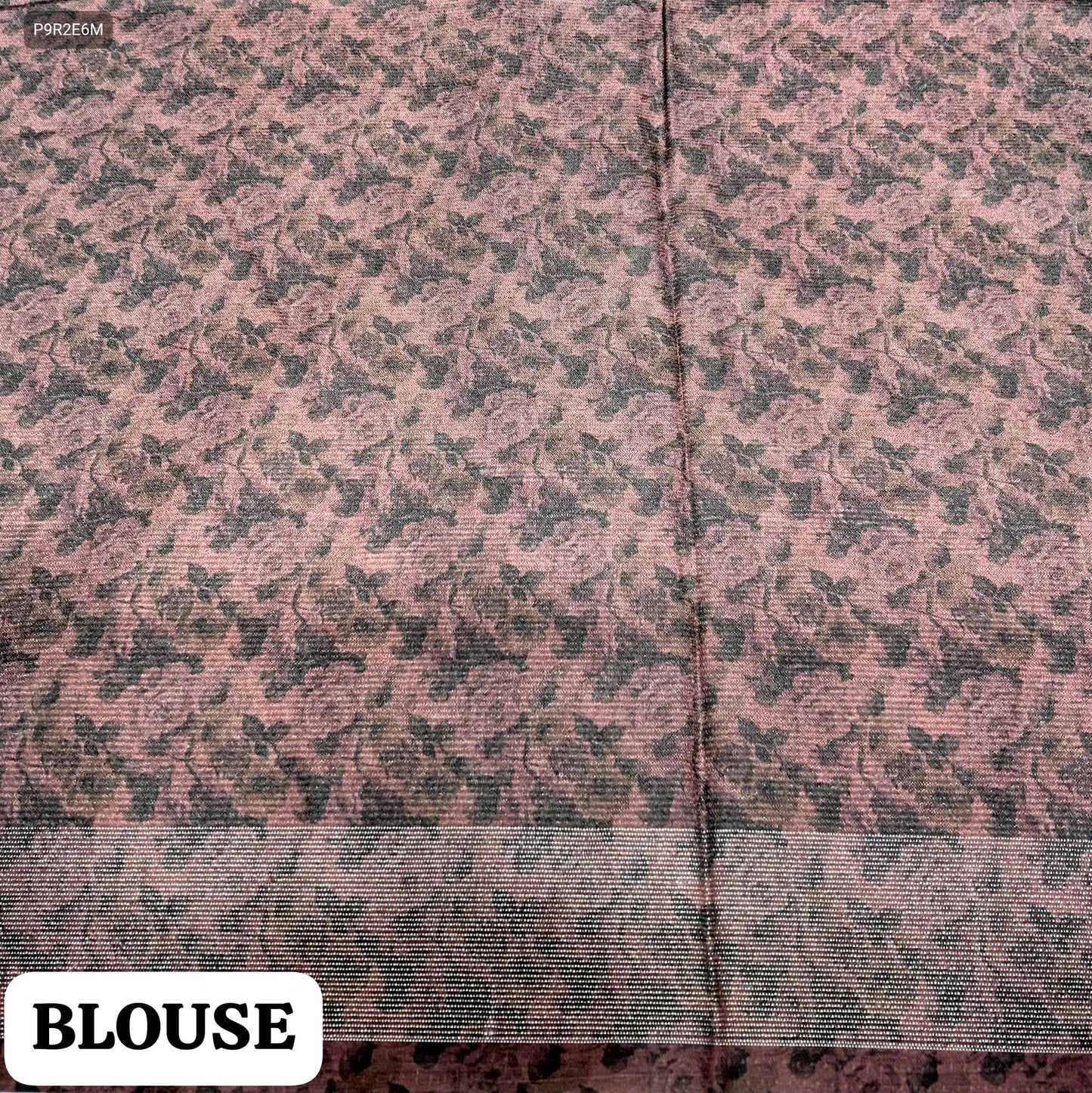 Floral Digital Print Cotton Chiffon Crepe Saree with Zari Border