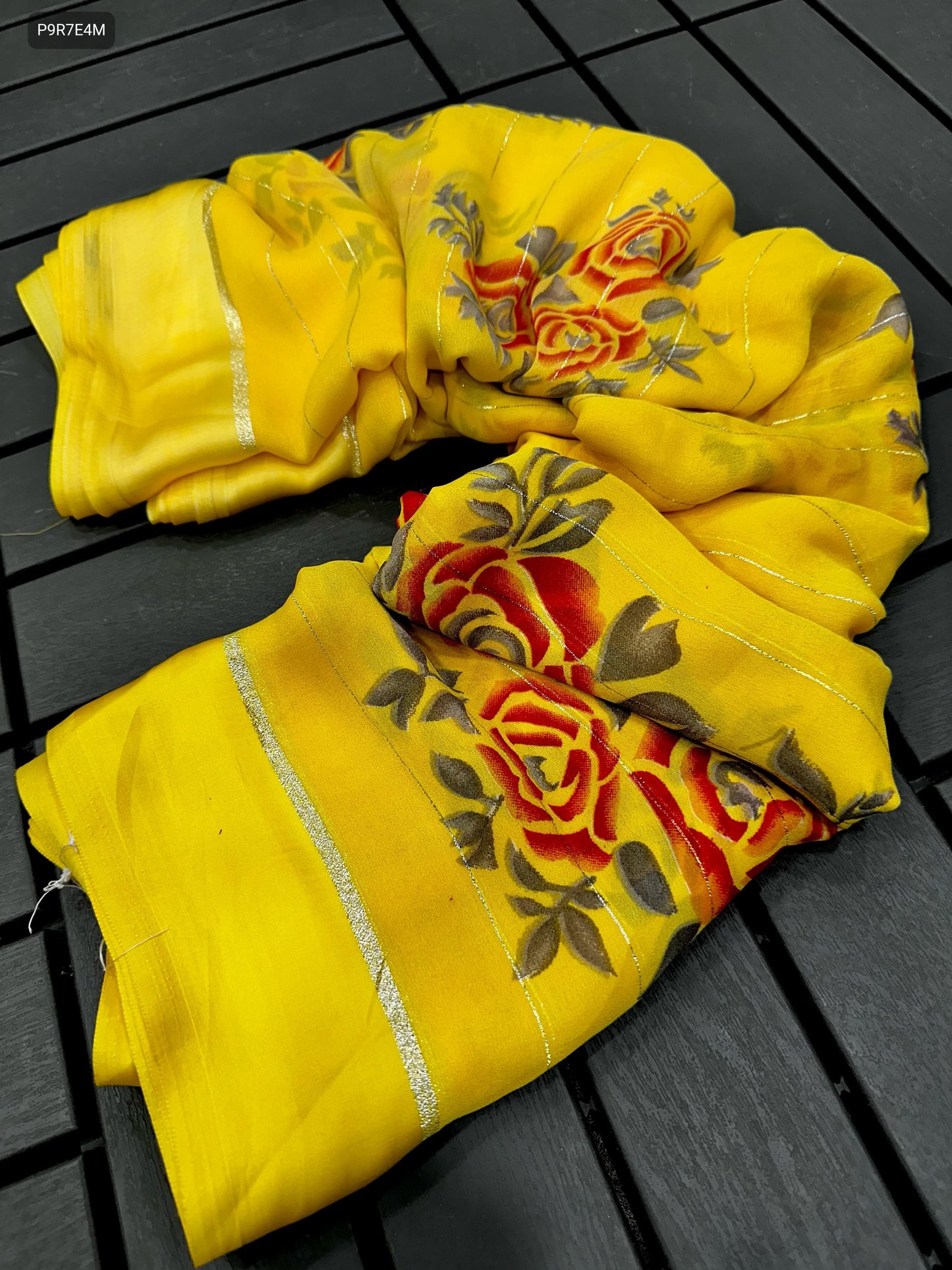 Georgette Saree with Mill Print & Blouse Piece