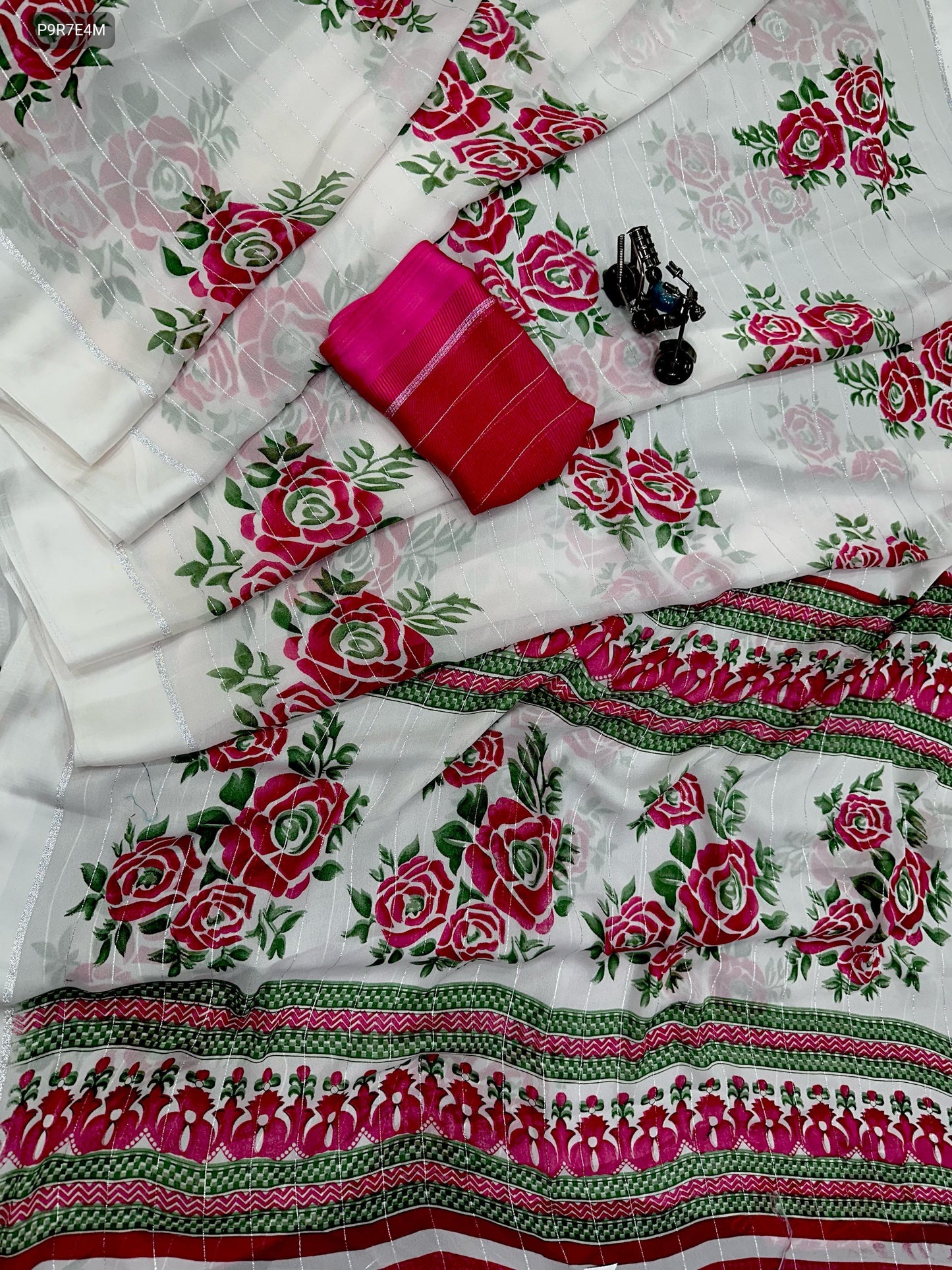 Georgette Saree with Mill Print & Blouse Piece