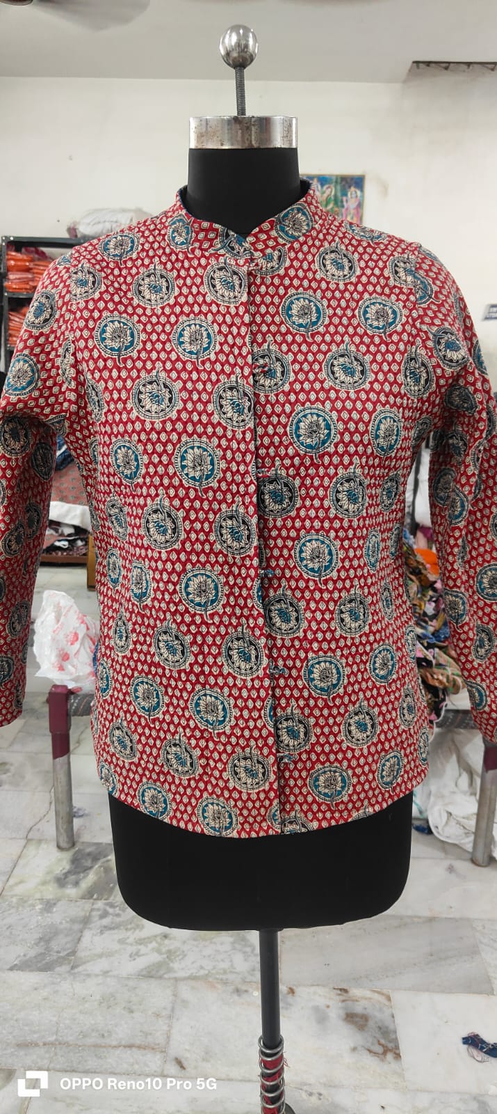 Jaipuri Quilted Reversible Cotton Jacket โ 28 Inch
