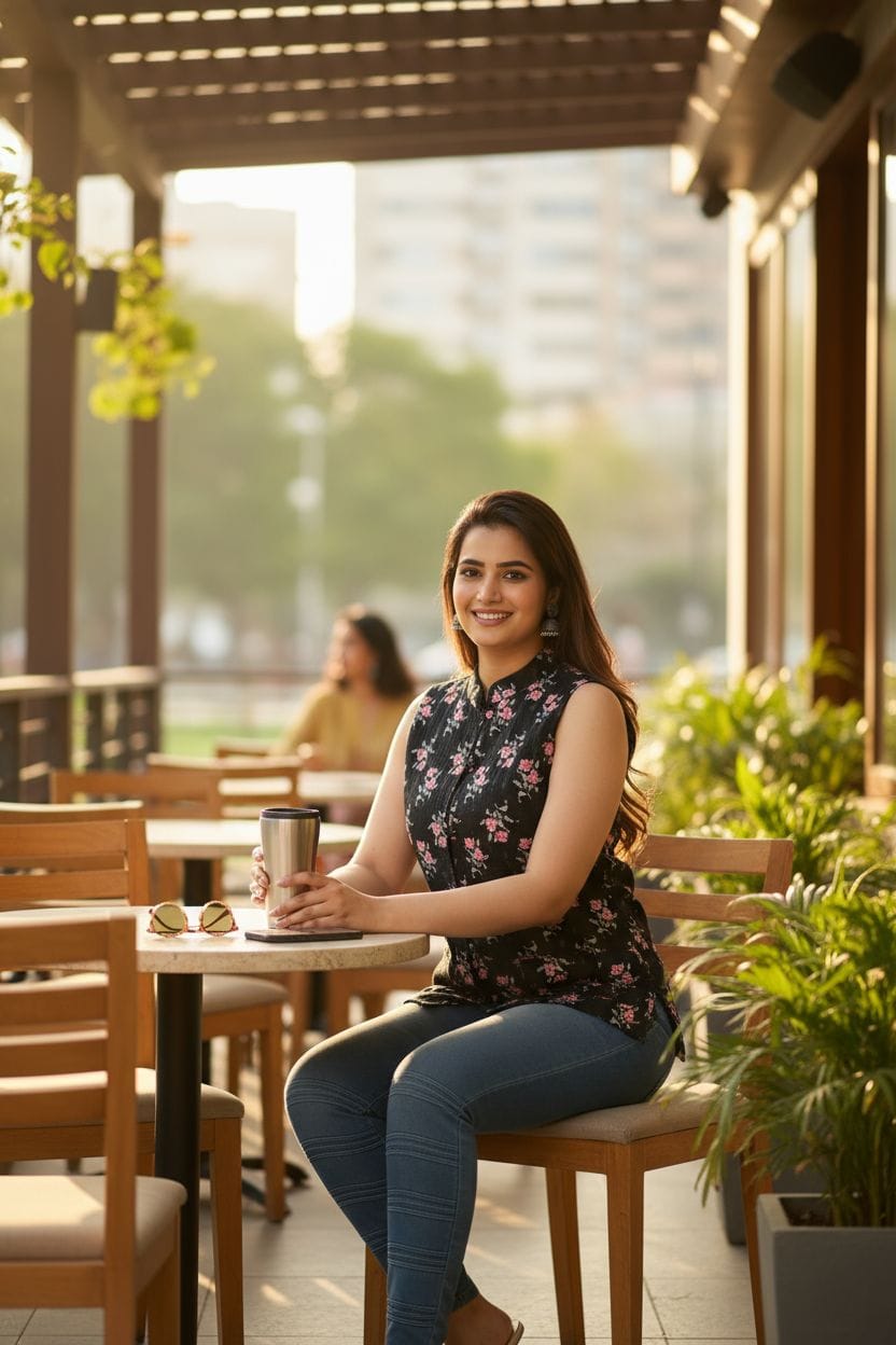 Jaipuri Quilted Reversible Cotton Jacket with Kapas Filling – 28 Inches