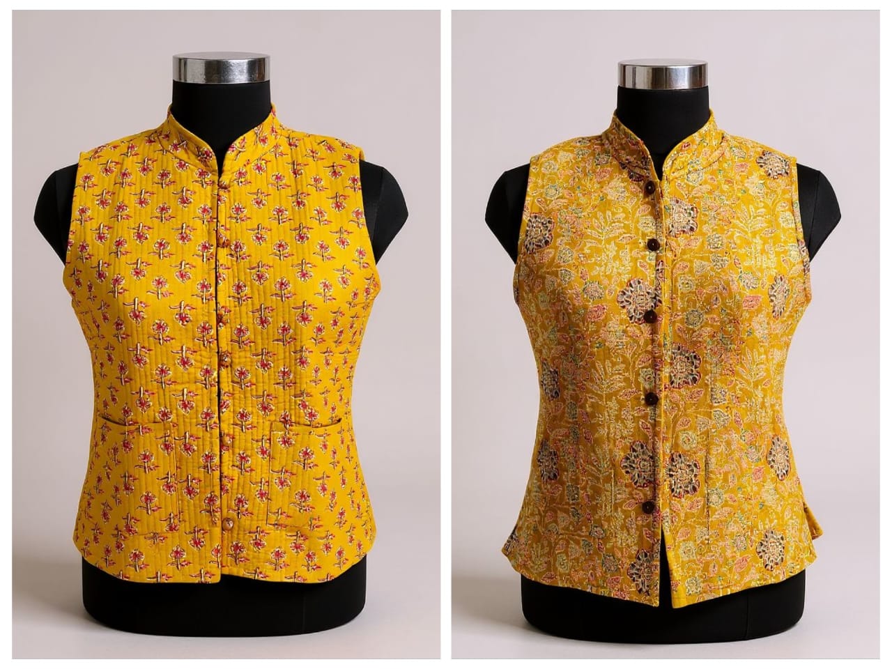 Jaipuri Quilted Reversible Cotton Jacket with Kapas Filling