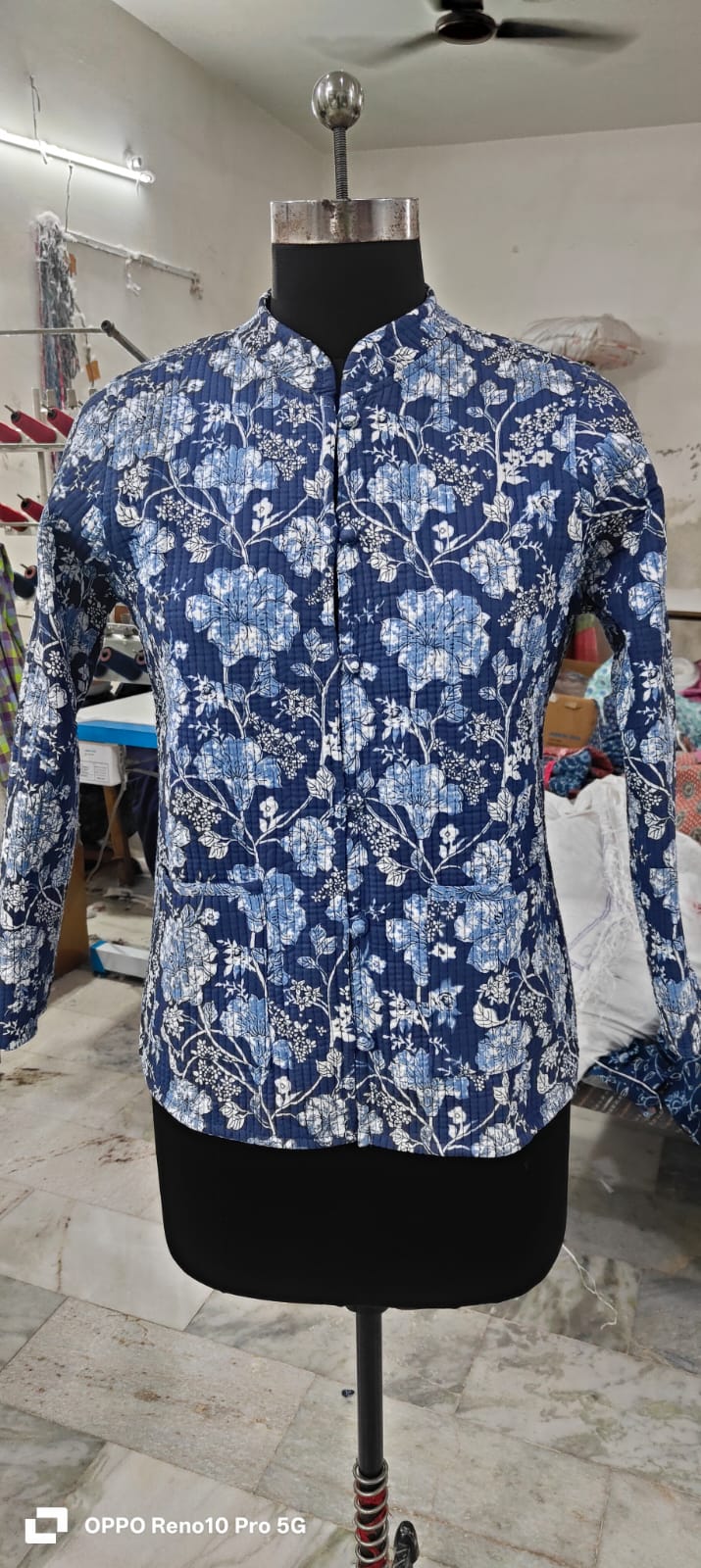 Jaipuri Quilted Reversible Cotton Jacket with Pockets