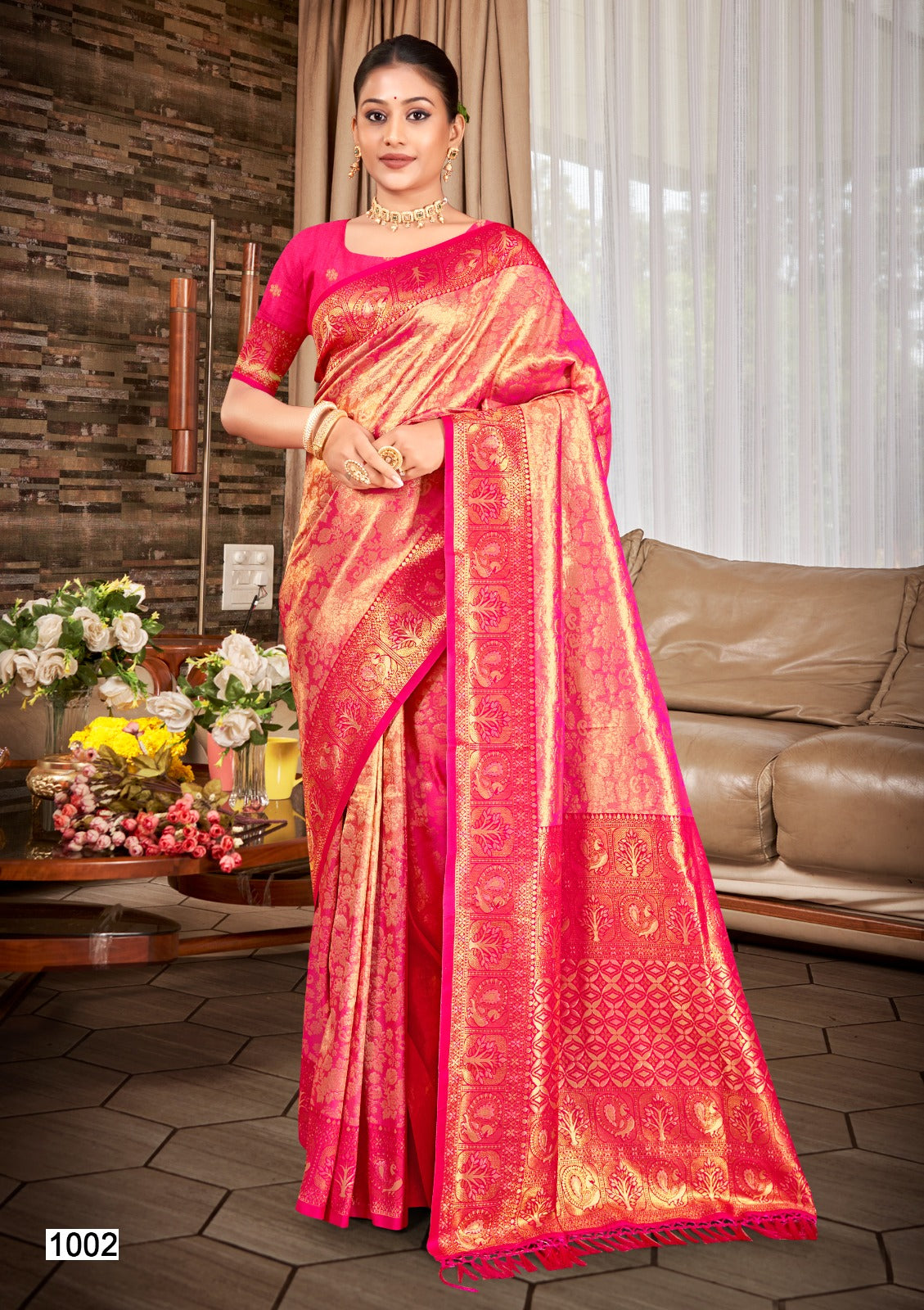 Kanjivaram Silk Saree with Matching Silk Blouse