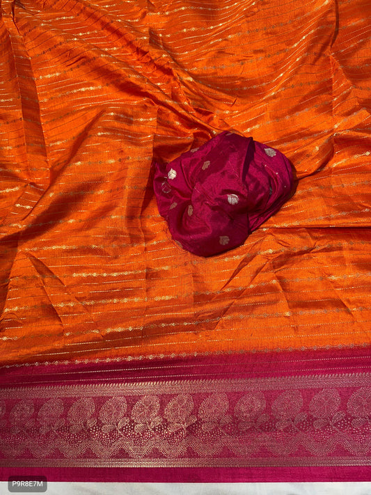 Kolam Silk Saree with Kanchi Border and Vishkosh Blouse