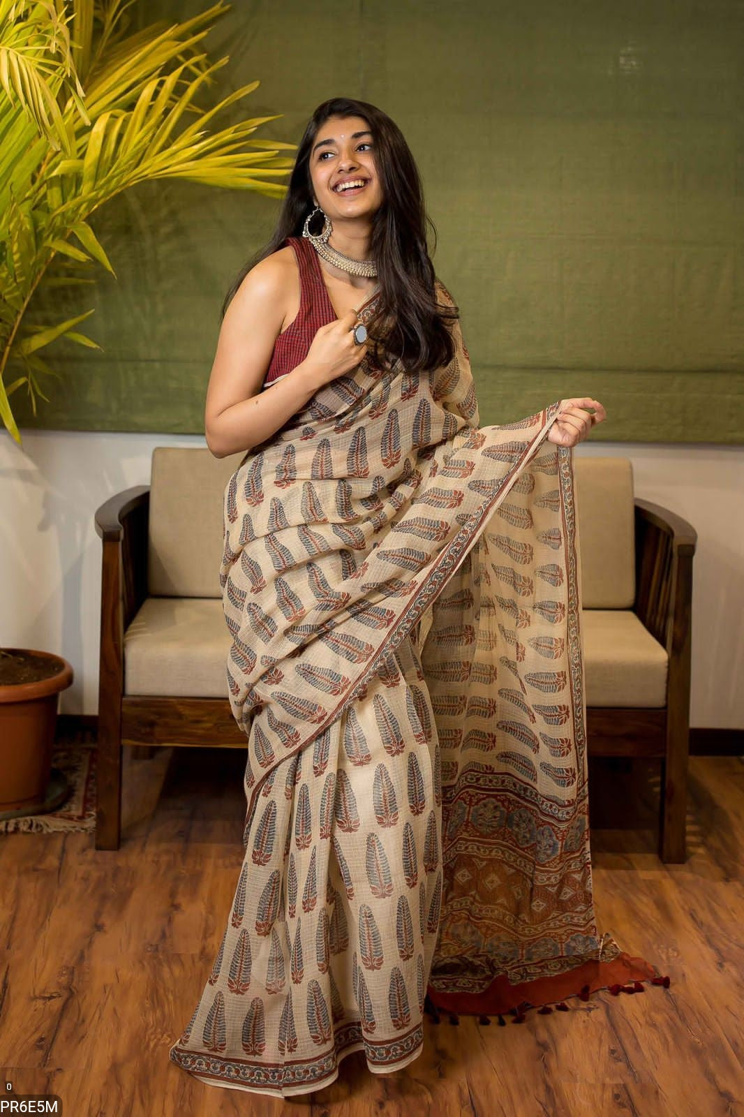 Kota Doriya Saree with Digital Print & Running Blouse