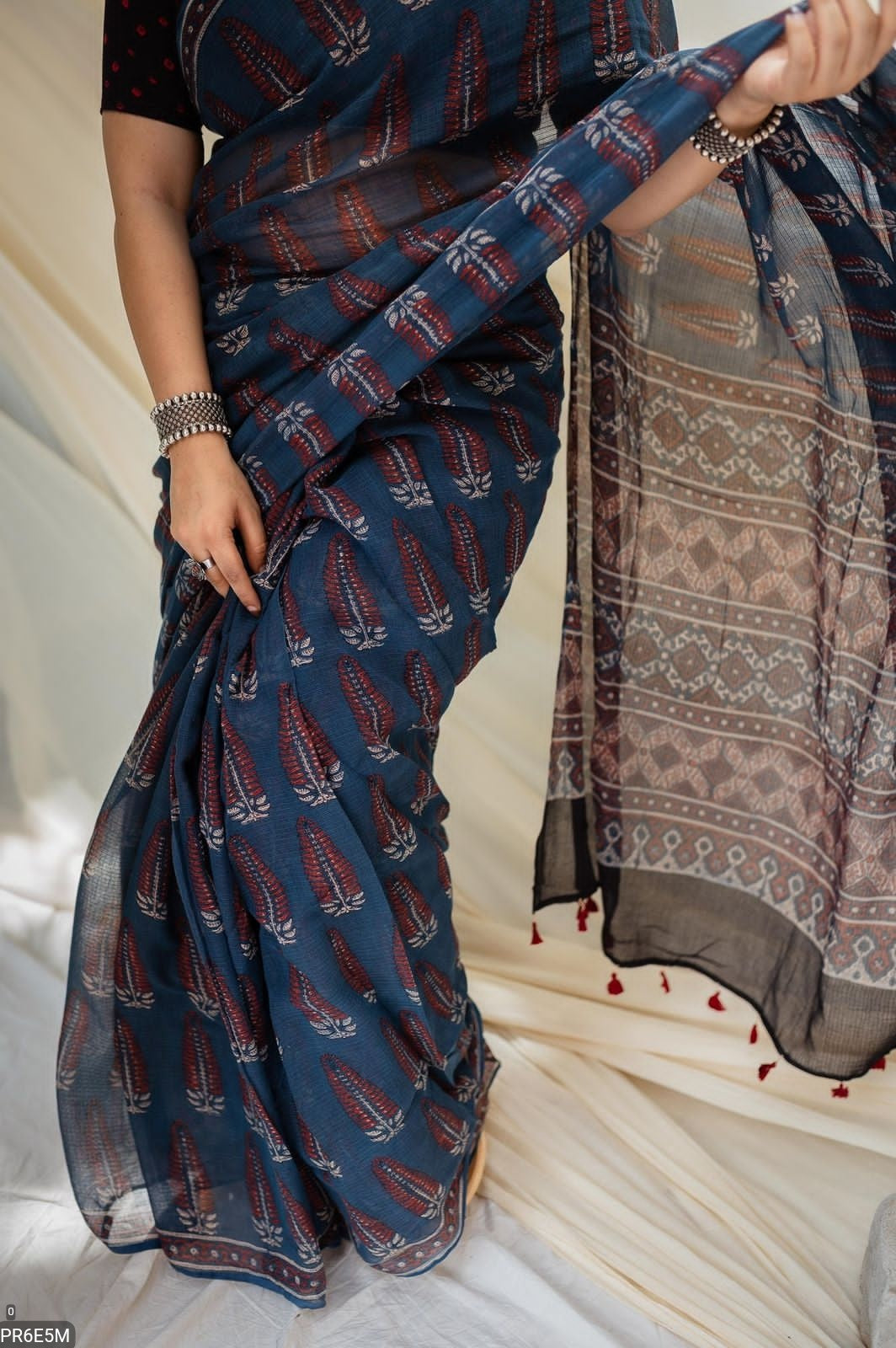 Kota Doriya Saree with Digital Print & Running Blouse