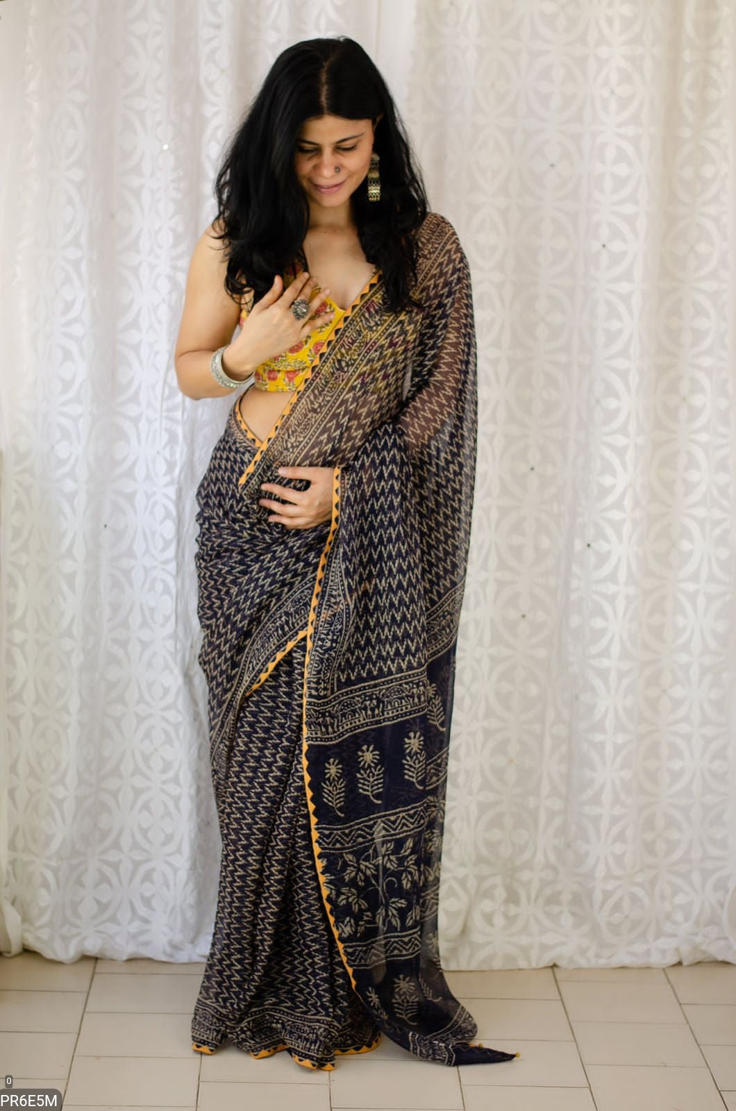 Kota Doriya Saree with Digital Print & Running Blouse
