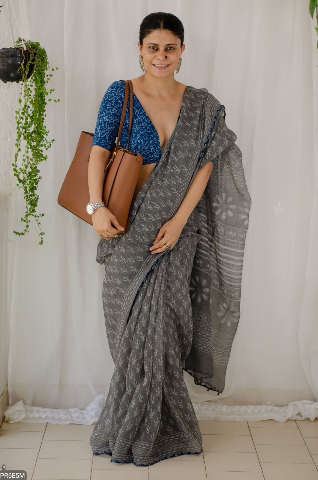 Kota Doriya Saree with Digital Print & Running Blouse