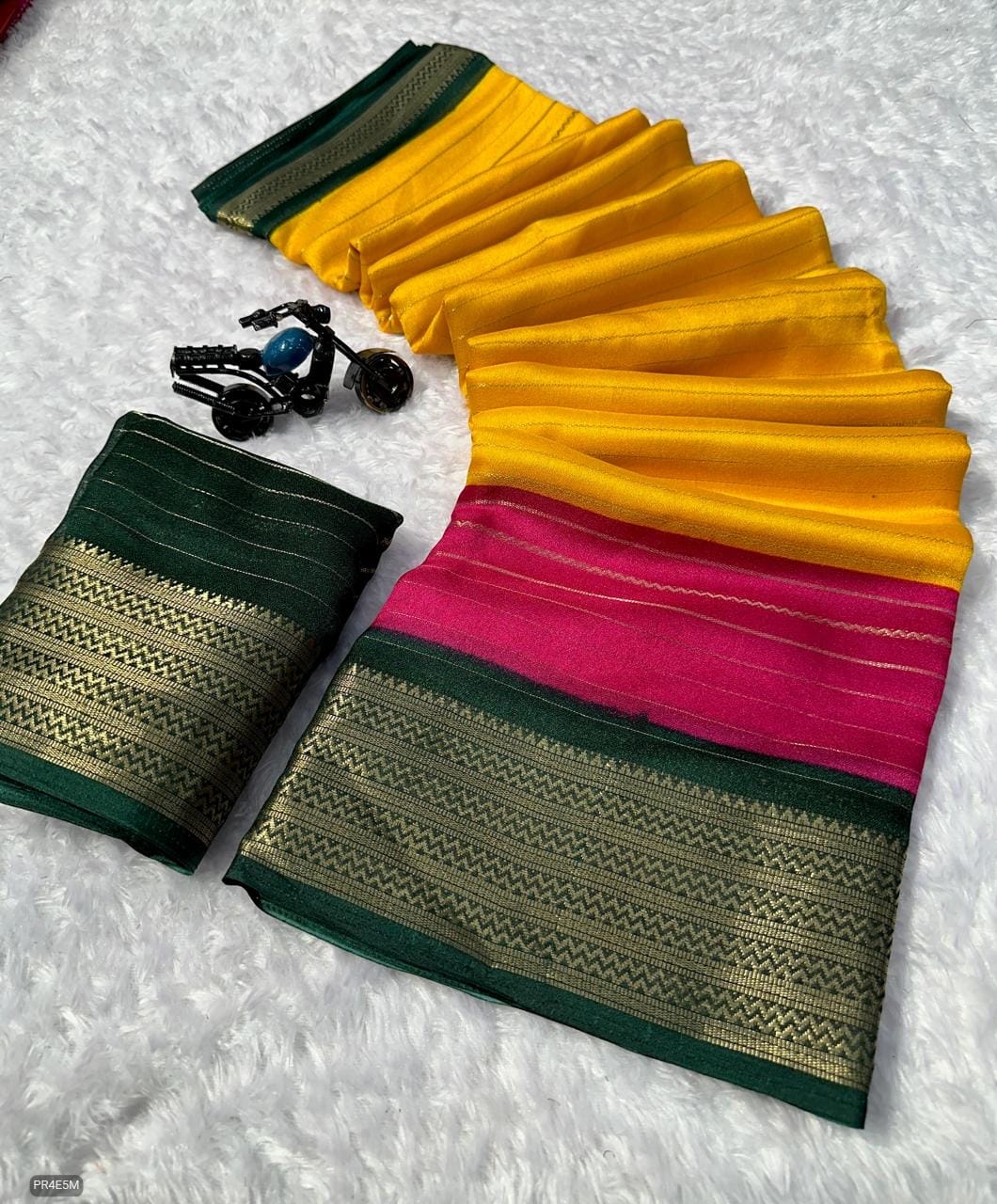 Mysore Silk Saree with Weaving & Blouse Piece