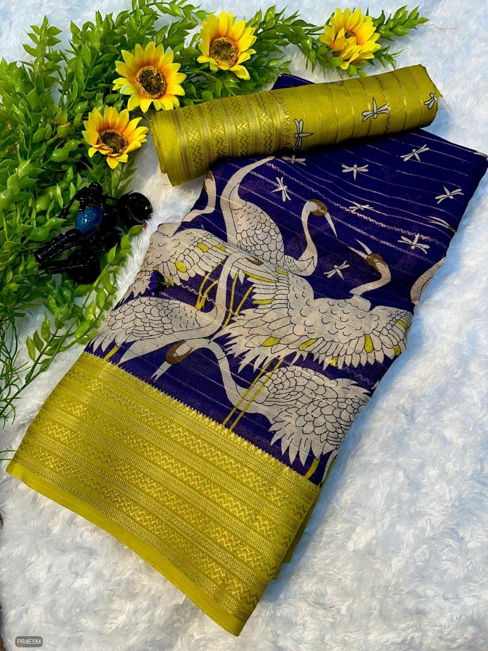 Mysore Silk Saree with Weaving & Blouse Piece