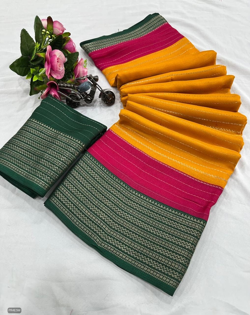 Mysore Silk Saree with Weaving & Blouse Piece