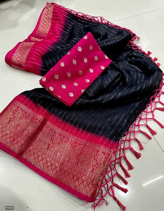 Mysore Silk Saree with Weaving & Blouse Piece