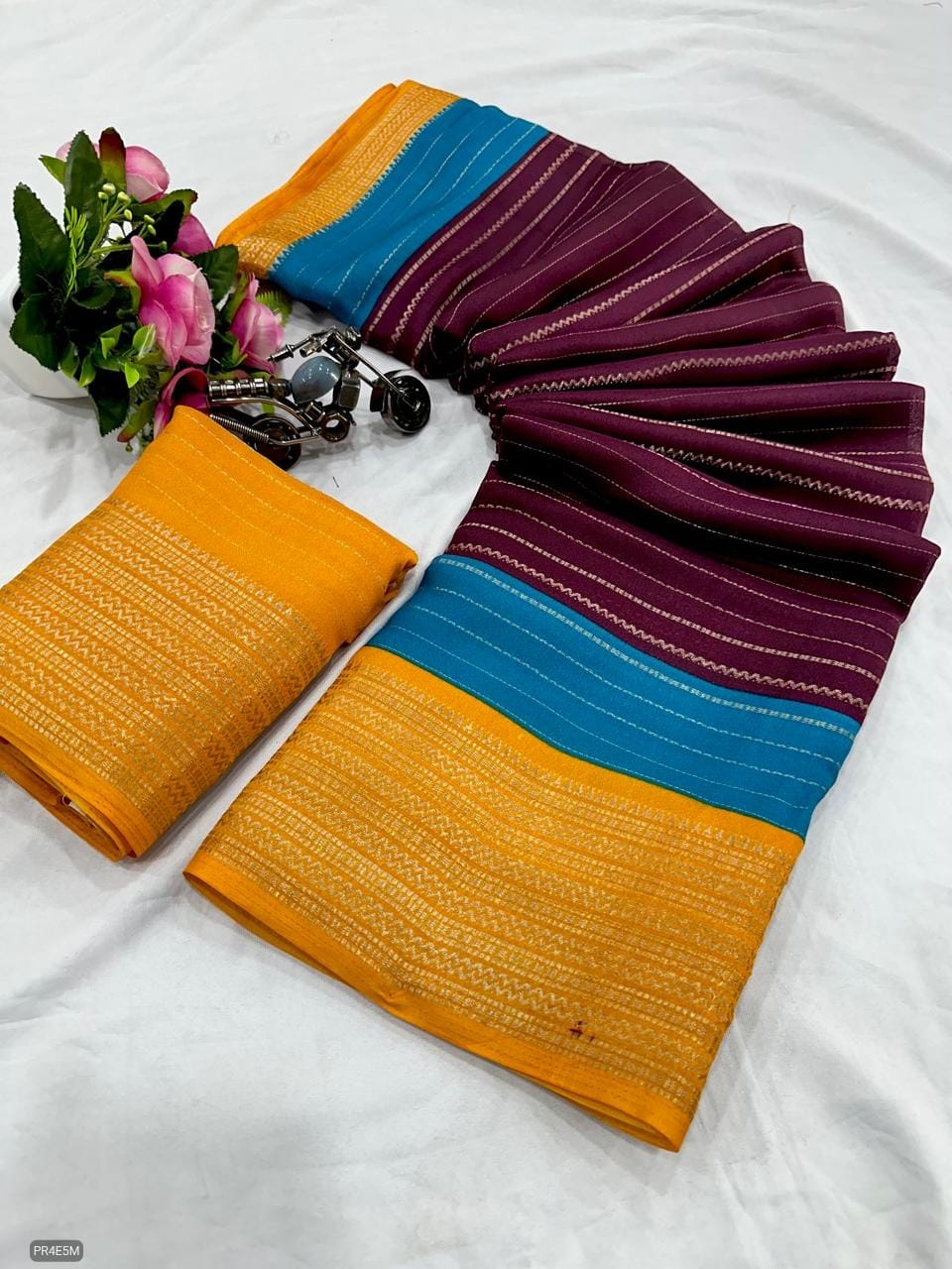 Mysore Silk Saree with Weaving & Blouse Piece
