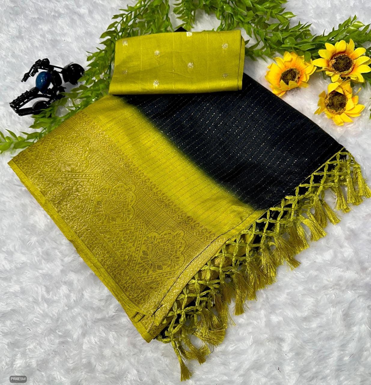 Mysore Silk Saree with Weaving & Blouse Piece