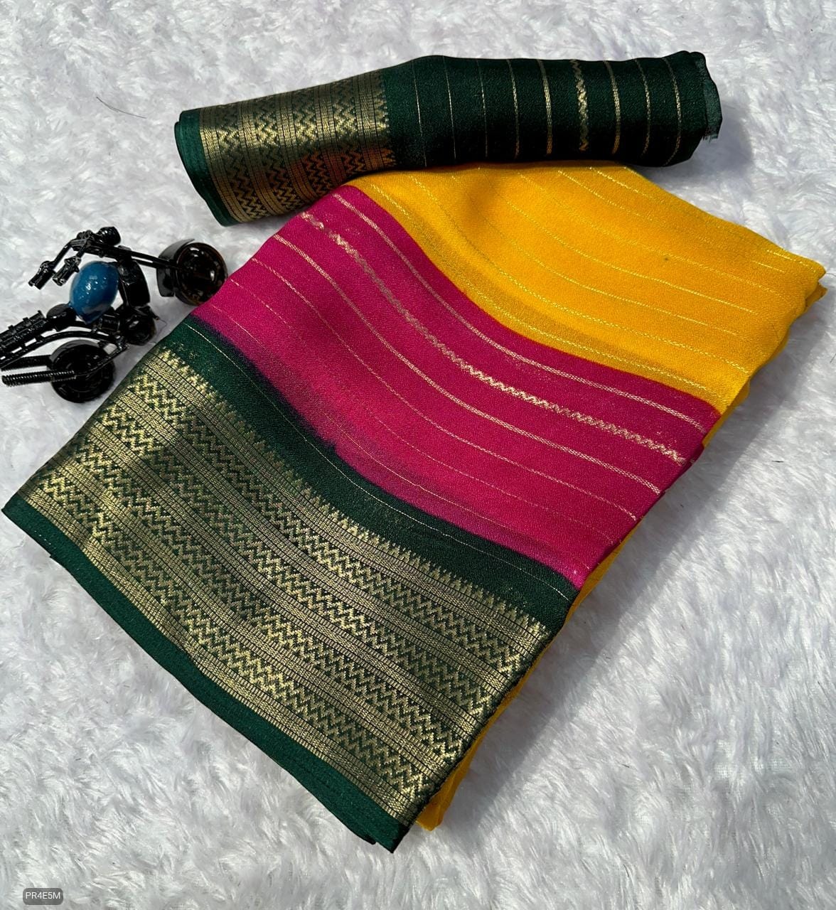 Mysore Silk Saree with Weaving & Blouse Piece