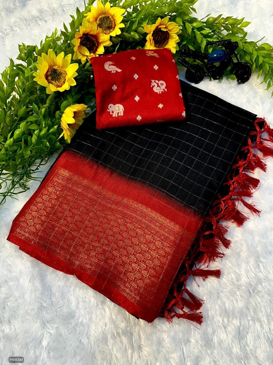 Mysore Silk Saree with Weaving & Blouse Piece