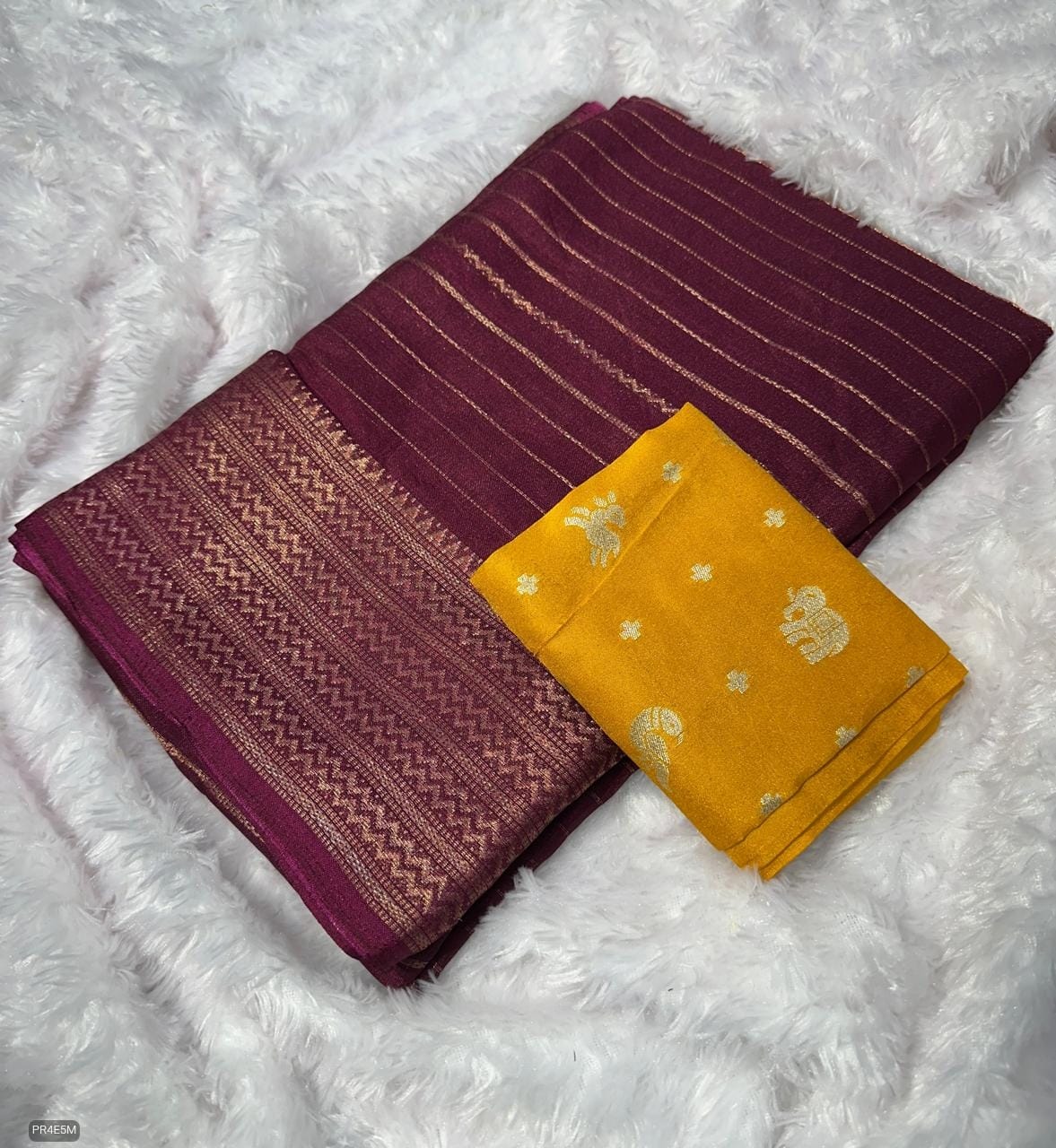 Mysore Silk Saree with Weaving & Blouse Piece