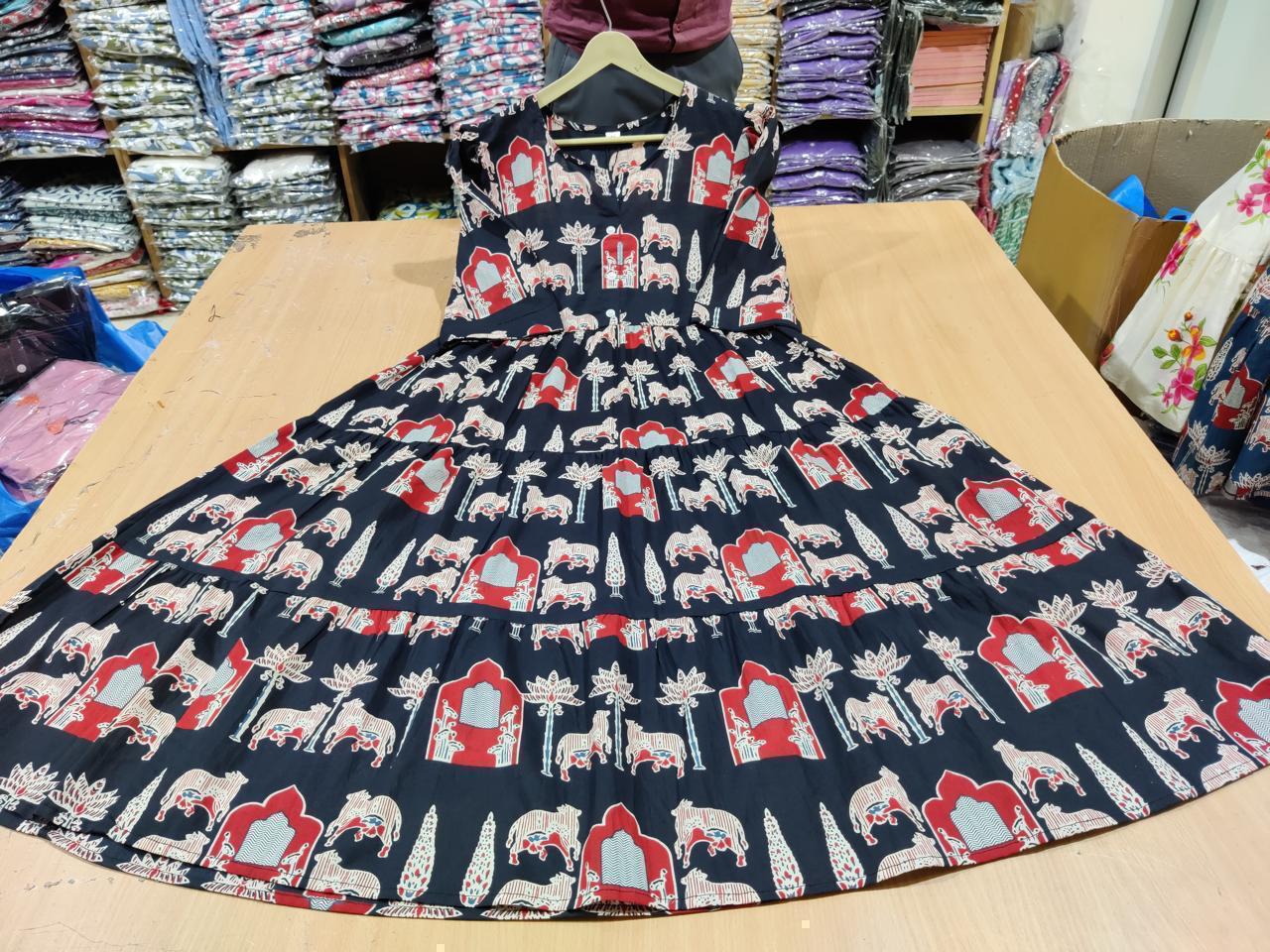 Printed Cotton 60/60 Midi Dress for Women