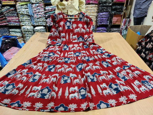 Printed Cotton 60/60 Midi Dress for Women