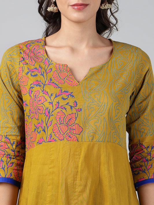 Printed Cotton Anarkali Kurta for Women