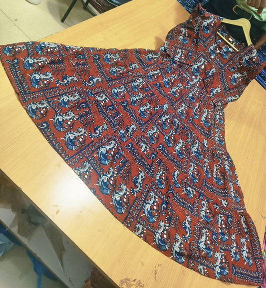 Printed Cotton Midi Dress for Women – Cotton 60×60 Fabric