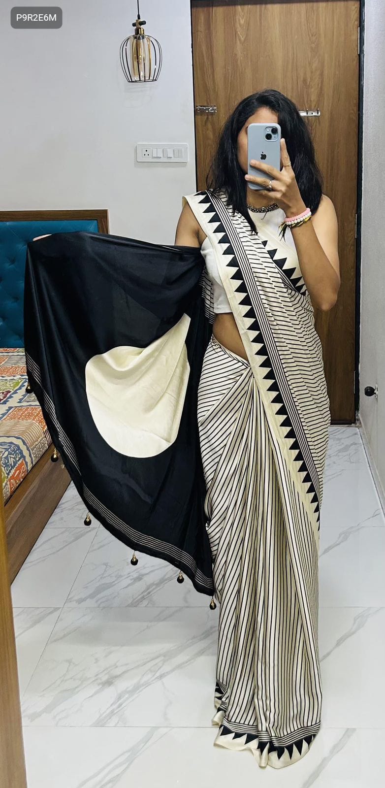 Printed Crepe Silk Saree with Running Blouse - Ideal for School Uniforms & Professional Wear